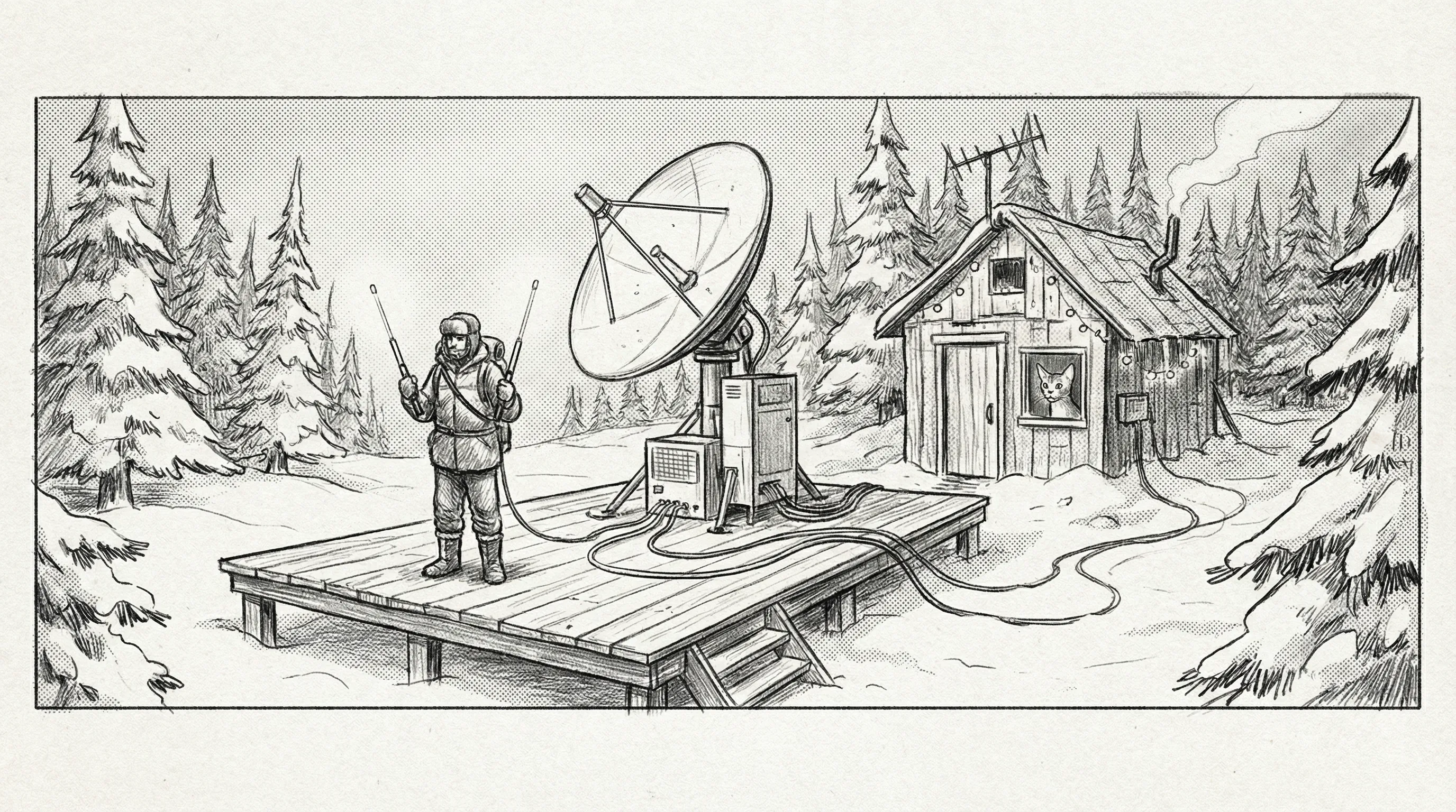 Ahsoka at the satellite outpost — alone on the edge of the network, keeping watch