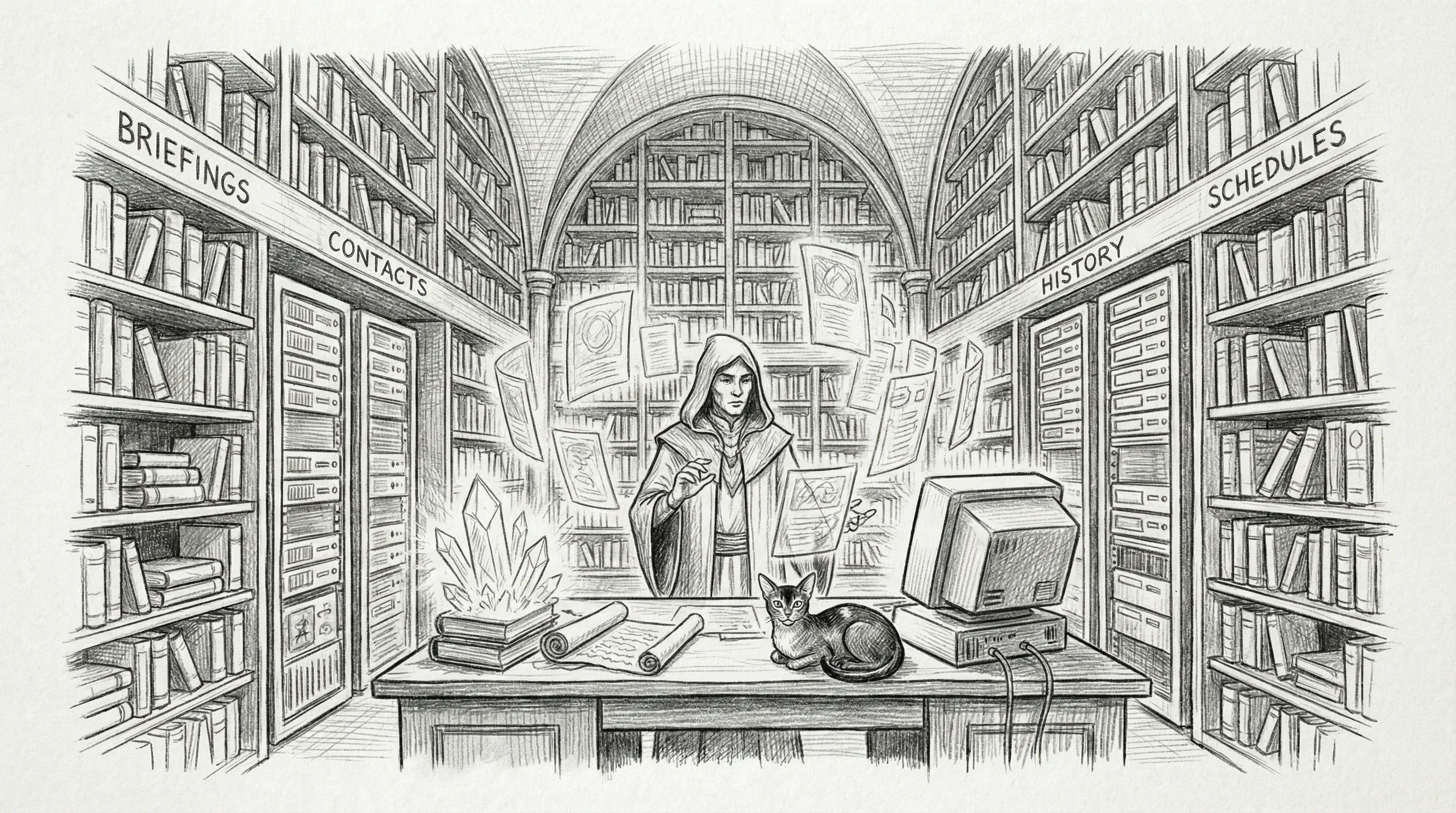 Jocasta in the archive — she already knows why you're here