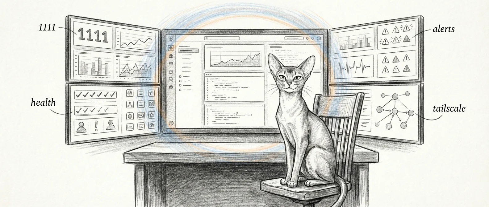 The monitoring wall — every service, every status, one screen